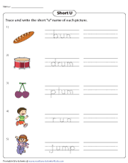 short u worksheets