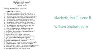 Lady Macbeth'S Influence In Macbeth: Act 1 Scene 5 Essay (English  Literature) As Pdf - Knowunity
