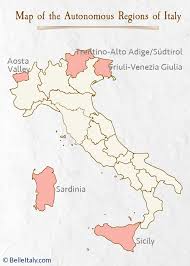 The 20 italian regions and the respective capitals. Map Of Italy Regions