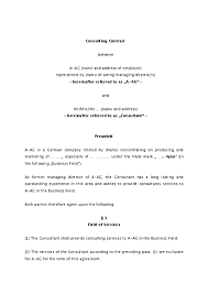 Cmr document, bill of lading b/l, air waybill awb. Muster Beratervertrag Consulting Contract In Englisch Und Deutsch