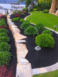 Shrubs Naturalstone Mowing Maintenance Backyard Landscaping Rock Garden Landscaping Landscape Design