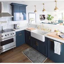 Navy Blue Cabinets With Gold Accents Home Decor Kitchen Kitchen Design Kitchen Style