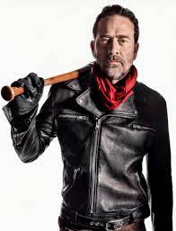 Negangifs Jeffrey Dean Morgan As Negan For Den Of Geek Magazine Negan Walking Dead Negan Leather Jacket Negan