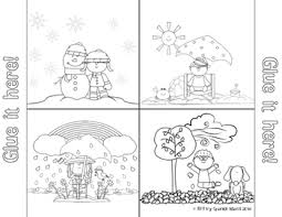 Get crafts, coloring pages, lessons, and more! The Seasons Las Estaciones Del Ano Flip Flop Book Coloring Pages
