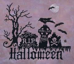 This is a children's craft website and with that in mind the patterns and directions are geared to those keep in mind, the size of your finished project also depends on the count you use. Graveyard Halloween Cross Stitch Pattern By Stoney Creek