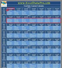 Download Youtube Content Calendar Excel Template Exceldatapro In 2020 Excel Calendar Content Calendars Instagram Content Calendar