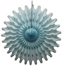 18 Lt Blue Tissue Paper Fan Party Decorations The Party Darling