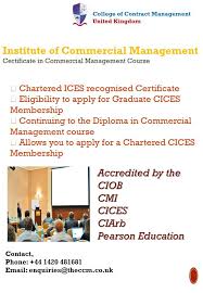 Institute Of Commercial Management In 2020 Contract Management Distance Learning Programs Study Schedule