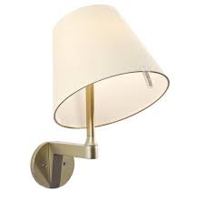 Câble en tissu de 2,65m avec prise e27, interrupteur et fiche ampoule non incluse. Melampo Applique Bronze Abat Jour Orientable Avec Interrupteur O23cm