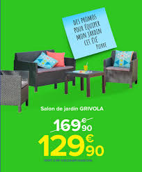 Commandez votre mobilier de jardin, barbecue, pergolas avec carrefour : Offre Salon De Jardin Grivola Chez Carrefour Market
