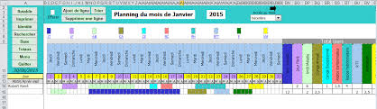 Description Ce Fichier Vous Propose Un Planning Mensuel Avec Prise En Compte Des Annees Bissextiles Et Des Planning De Travail Calcul Heure Planning Chantier