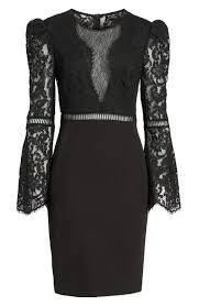 Bardot Lace Bodice Cocktail Dress Nordstrom Little Black Cocktail Dress Dresses Black Cocktail Dress