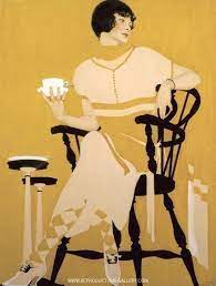 The Magic Hour Also Known As Afternoon Tea Oil Painting Reproduction In 2021 Vintage Illustration Illustration Art Deco Posters