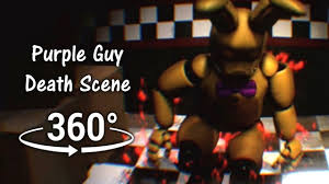 It is confirmed, however that the killer was the purple guy (real name william afton) from the death minigames and hints in sister location and fnaf 6. 360 Purple Guy Death Scene Spirit Perspective View Fnaf Sfm Vr Compatible Youtube