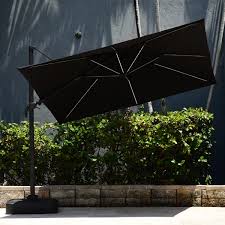 Spitler 10 Square Cantilever Umbrella With Led Light System Offset Patio Umbrella Patio Umbrella Patio