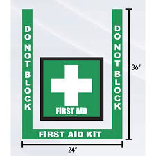 Your Workers Will Feel More Comfortable Safer With This Highly Visible First Aid Kit Floor Marking Border Kit Made Fro First Aid Floor Tape Workplace Safety