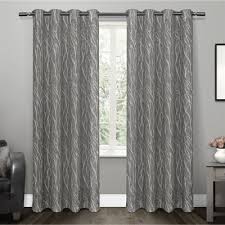 Exclusive Home Curtains Drape Eh8072 0 Oakdale Motif Textured Linen Grommet Top Curtain Panels Set Of 2 Products Curtains Panel Curtains Grommet Curt