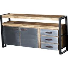 Je fini mon meuble minibar / buffet, dans un style métal et bois. Buffet En Bois De Manguier Et Metal Recycle Darren 3 Suisses