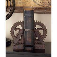 Goes great with my son's steampunk house. Harper Willow Set Of 2 Brown Polystone Industrial Gear Bookends 7 In X 5 In 55642 At Tractor Supply Co