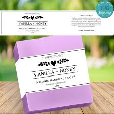 It gives a professional feel to the label, as the font and placement of the texts are very organized and practical. Customizable Handmade Soap Label Template Instant Download Bobotemp