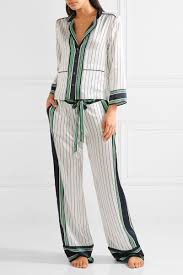 Black And White Striped Satin Pajamas Mother S Day Gift Guide 2018 45 Ideas For Thoughtful Presents Satin Pajamas Satin Pajama Pants Stripe Silk