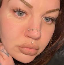 Triple O Ring Nose Chain,dangle Nose Chain, Nose Piercing Chain, Nostril  Chain, Nose Chain, Nasalang, Nostril Piercing Chain, Choker Chain