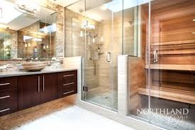 Bathroom Ideas With Sauna Shower Combo And Glass Shower Door And Tile Shower Also Vessel Sink And Sauna Bathroom Ideas Master Bathroom Bathroom Remodel Master