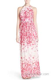 2020 Yazlik Cicekli Sifon Elbise Modelleri Beyaz Uzun Halter Yaka Cicek Desenli Maksi Elbiseler Sifon Elbise The Dress