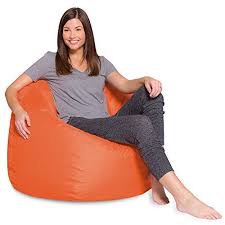 Posh 35 Bean Bag For Teens Adults Children Solid Oran Https Www Amazon Com Dp B015ukach0 Ref Cm Sw Bean Bag Chair Cool Bean Bags Bean Bag Chair Covers