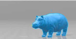 Hippo Miniature Model Ready To 3d Print 3d Print Model Miniature Model Print Models 3d Printing