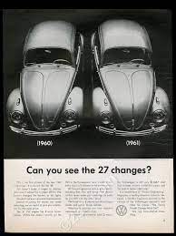 1961 Vw Volkswagen Beetle 1961 1960 Car Photo See The 27 Changes Print Ad Ebay Volkswagonvintagecars Volkswagen Beetle Vw Volkswagen Volkswagon
