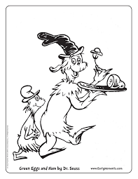 This coloring page features the lovable sam and green eggs for your students color in however they'd like. Green Eggs And Ham Printables Jpg Image Artistas