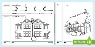 There are pictures for many different topics including people, places and different times of the year. Houses And Homes Colouring Pages Teacher Made