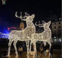 Lifesize LED 3D Reindeer Deer Moose Rope Motif Light for ...