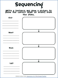 Story Sequencing Worksheets For Grade Activities Sequence Of Events Co Free Printable 3rd Sequencing Worksheets 3rd Grade Writing Reading Classroom