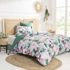 Maybe you would like to learn more about one of these? Parure De Lit Imprimee En Coton Vert 200x200 Tropic Maisons Du Monde