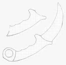 Cut out the shape and use it for coloring, crafts, stencils, and more. Karambit Template By Misirik2 D9cdpah Knife Full Size Karambit Template Hd Png Download Kindpng