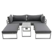 3x3 m daten siehe bilder. Sunfun Hannah Loungemobel Set 5 Tlg Metall Grau Bauhaus
