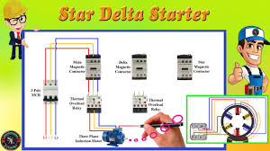 Rangkaian kontaktor magnet star delta manual. Star Delta Starter For 3 Phase Induction Motor Star Delta Connection Youtube