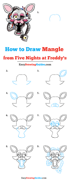 How To Draw Mangle From Five Nights At Freddys - Really Easy Drawing Tutorial Drawing Tutorial Easy Five Nights At Freddys Drawing Tutorial