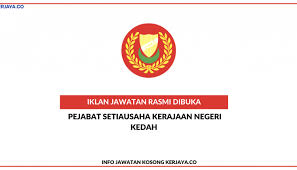 Jun 24, 2021 · setiausaha kerajaan negeri kedah darul aman yang berhormat dato' ammar bin dato' shaikh mahmood naim dilahirkan pada ogos 1962 di alor setar, kedah. Pejabat Setiausaha Kerajaan Negeri Kedah Kerja Kosong Kerajaan