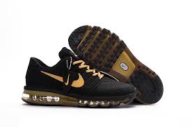Black And Gold Nike Running Shoes New Arrival Nike Air Max 2017 Men Shoes Black Gold Kpu Cheap Nike Air Max Running Shoes For Men Air Max Sneakers