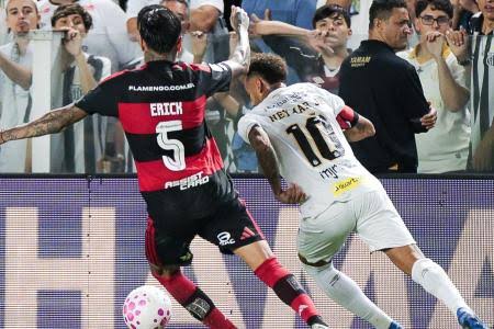 Flamengo sai na frente pelo Brasileir&atilde;o, mas Santos empata com dois gols de Neymar | R&aacute;dio Itatiaia