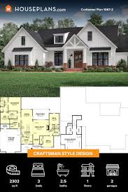 Our craftsman style house plans have become one of the most popular style house plans for nearly a decade now. Craftsman Style House Plan 3 Beds 2 5 Baths 2303 Sq Ft Plan 1067 2 Craftsman Style House Plans Modern Farmhouse Plans Craftsman House Plans