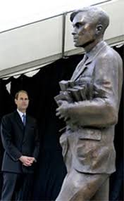 Here's the alan turing statue in manchester, decorated with pride for the centenary, taken by josh r with jonnie b. Turing Honoured With Bronze Statue The Register