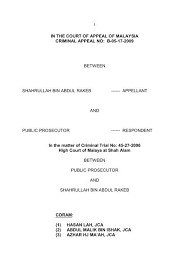 The chief prosecutor told the court that johnson was guilty of a horrible crime and asked for the maximum sentence.• cole, a former justice department prosecutor, is equally thorough in the. In The Court Of Appeal Of Malaysia Criminal Appeal No B 05 17 2009