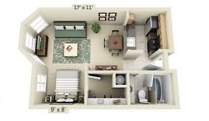 It has a separate foyer, a closet, and an open kitchen with island. Studio Apartment Floor Plans Apartment Floor Plans Small Apartment Plans Studio Apartment Floor Plans
