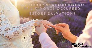 Remarriage after divorce is not permitted as well. What Does The Bible Say About Remarriage If A Divorce Occurred Before Salvation Gotquestions Org
