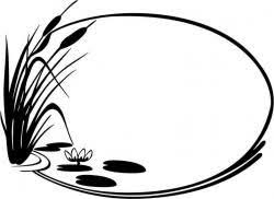 Black And White Lily Pad Clipart Cattails In Kid Products Pond Clipart Aquarium Silhouette Clip Art Clip Art Pond Drawing