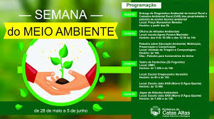 Esta semana de conscientização foi criada, no brasil, pelo decreto nº86.028, de 27 de maio de 1981, a semana do meio ambiente. Catas Altas Programa Atividades Para Semana Do Meio Ambiente